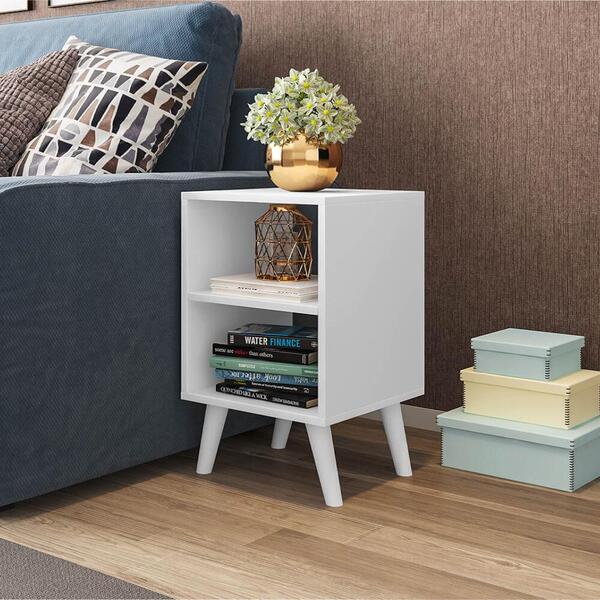 Mesa De Apoio Com 2 Nichos - Branco