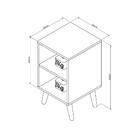 Mesa De Apoio Com 2 Nichos - Branco