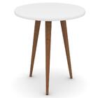 Mesa De Apoio Com Pés De Madeira Maciça Legs Branco