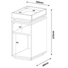 Mesa De Apoio Com Prateleira - Olívia - Preto