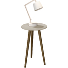 Mesa De Apoio Decorativa B02 Off White Brilho - Lyam Decor