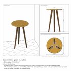 Mesa De Apoio Decorativa B02 Preto Fosco - Lyam Decor