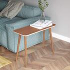 Mesa De Apoio Decorativa Para Sala De Estar Liz Nature/off Wh