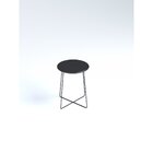 Mesa De Apoio E Banco Em Aço Recife Preto Fosco