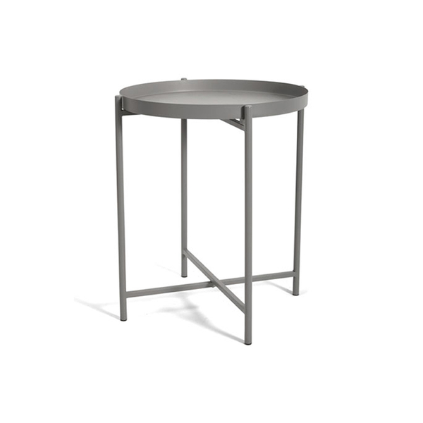 Mesa De Apoio Em Metal Cinza 50cm 17613 Mart