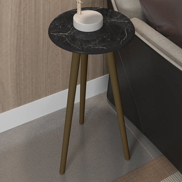 Mesa De Apoio Estilo Vintage Retrô Brilhante Decor Bechara Ne