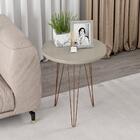 Mesa De Apoio Evolution Off White 53 Pés De Ferro Patrimar Ml