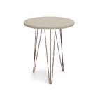 Mesa De Apoio Evolution Off White 53 Pés De Ferro Patrimar Ml