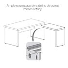 Mesa De Apoio Extensão Do Espaço De Trabalho Tamburato  Preto