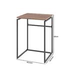 Mesa De Apoio Industrial Tube 44,5 Cm - Preto/castanho