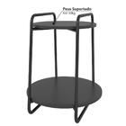 Mesa De Apoio Industrial Tube 55 Cm - Preto