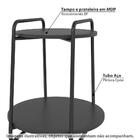 Mesa De Apoio Industrial Tube 55 Cm - Preto