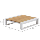 Mesa de Apoio para Jardim Baixa em Alumínio 22,5x80x80cm Branco Rafi Naterial