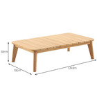 Mesa de Apoio para Jardim Baixa em Madeira 35x70x124,5cm Marrom Livas Naterial