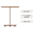 Mesa De Apoio Lateral 100% Mdf Com Pés Em Metal Bel Artely Te