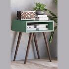 Mesa De Apoio Lateral 1 Nicho Para Sala De Estar Marrom Madei