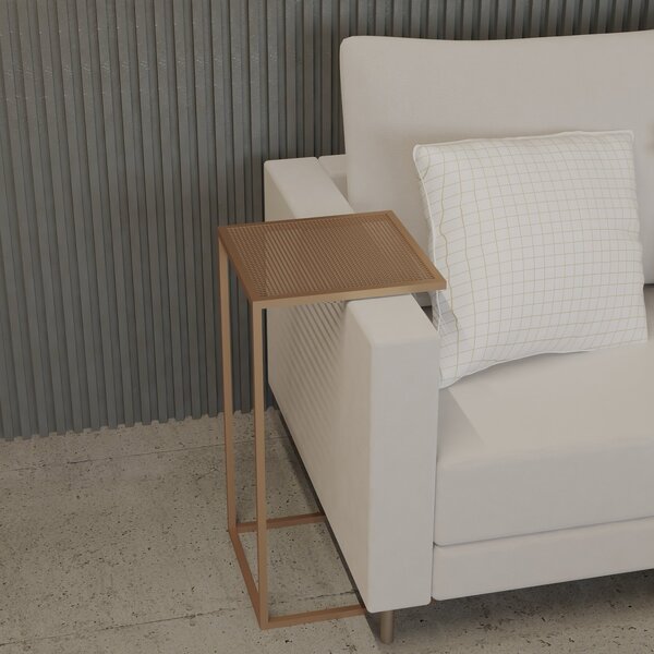 Mesa De Apoio Lateral 35x68 Cm Grado Gold