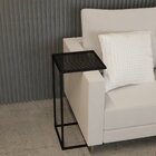 Mesa De Apoio Lateral 35x68 Cm Grado Preto