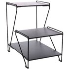 Mesa De Apoio Lateral 3 Níveis Sala De Estar Preto