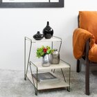 Mesa De Apoio Lateral 3 Níveis Verde Oliva/legno