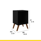Mesa De Apoio Lateral 40 X 57 Cm Pés Retrô Mdp Preto - Clickl