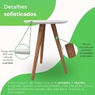 Mesa De Apoio Lateral 45cm X 45cm X 50cm Esmeralda Off White