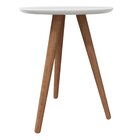 Mesa De Apoio Lateral 45cm X 45cm X 50cm Esmeralda Off White