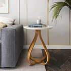 Mesa De Apoio Lateral 45cm X 45cm X 60cm Rubi Off White / Mel