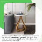 Mesa De Apoio Lateral 45cm X 45cm X 60cm Rubi Off White / Mel