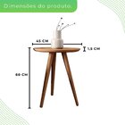 Mesa De Apoio Lateral 45cm X 45cm X 62cm Esmeralda Amadeirado