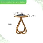 Mesa De Apoio Lateral 45cm X 45cm X 70cm Rubi Amadeirado / Mel