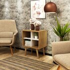 Mesa De Apoio Lateral 4 Nichos E1720  Natural/off White