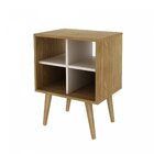 Mesa De Apoio Lateral 4 Nichos E1720  Natural/off White