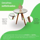 Mesa De Apoio Lateral 50cm X 50cm X 52cm Esmeralda Preto / Mel