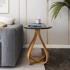 Mesa De Apoio Lateral 50cm X 50cm X 60cm Rubi Preto / Mel