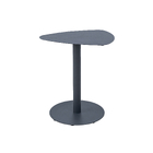 Mesa de Apoio Lateral 55cm Orgânica Alumnínio Cinza Plicosa