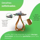 Mesa De Apoio Lateral 60cm X 60cm X 60cm Rubi Preto/mel