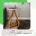 Mesa De Apoio Lateral 60cm X 60cm X 70cm Rubi Off White / Mel