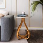 Mesa De Apoio Lateral 60cm X 60cm X 70cm Rubi Off White / Mel