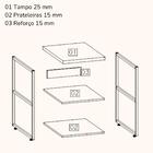Mesa De Apoio Lateral 76 Cm Mdp Li004 Kpb