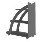 Mesa De Apoio Lateral Com 03 Prateleiras Andes Grafite Artely