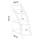 Mesa De Apoio Lateral Com Prateleiras Andes Cedro/off White