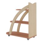 Mesa De Apoio Lateral Com Prateleiras Andes Naturale/terracota