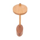 Mesa de Apoio Lateral de Jardim Oval Madeira 24x36x58,7 Butzke