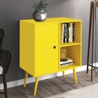 Mesa De Apoio Lateral Duna Pés Palito - Edn Móveis - Amarelo