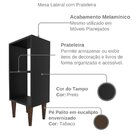 Mesa De Apoio Lateral/estante Com Prateleira Preto