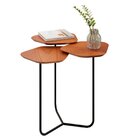 Mesa De Apoio Lateral Industrial Com 3 Tampos 100% Mdf Napoli