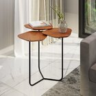 Mesa De Apoio Lateral Industrial Com 3 Tampos 100% Mdf Napoli