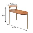 Mesa De Apoio Lateral Industrial Com Tampo 100% Mdf Moscow Ch