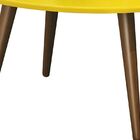 Mesa De Apoio Lateral Lunis Pés Palito - Edn Móveis - Amarelo